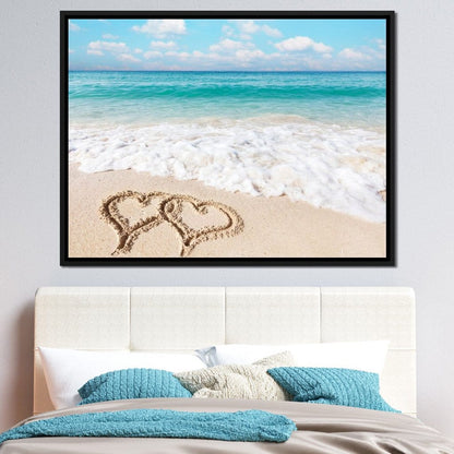 Love Beach Canvas Wall Art