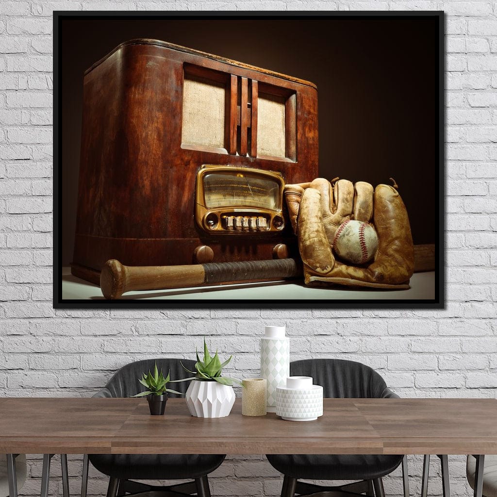 Vintage Baseball Canvas Wall Art