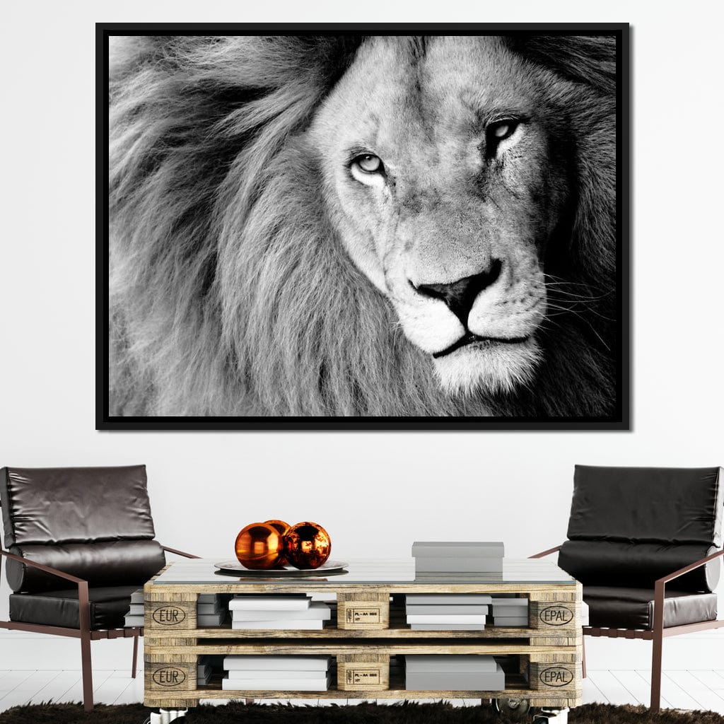 Lion Portrait Canvas Wall Art