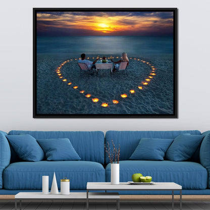 Valentine's Day Dinner Canvas Wall Art