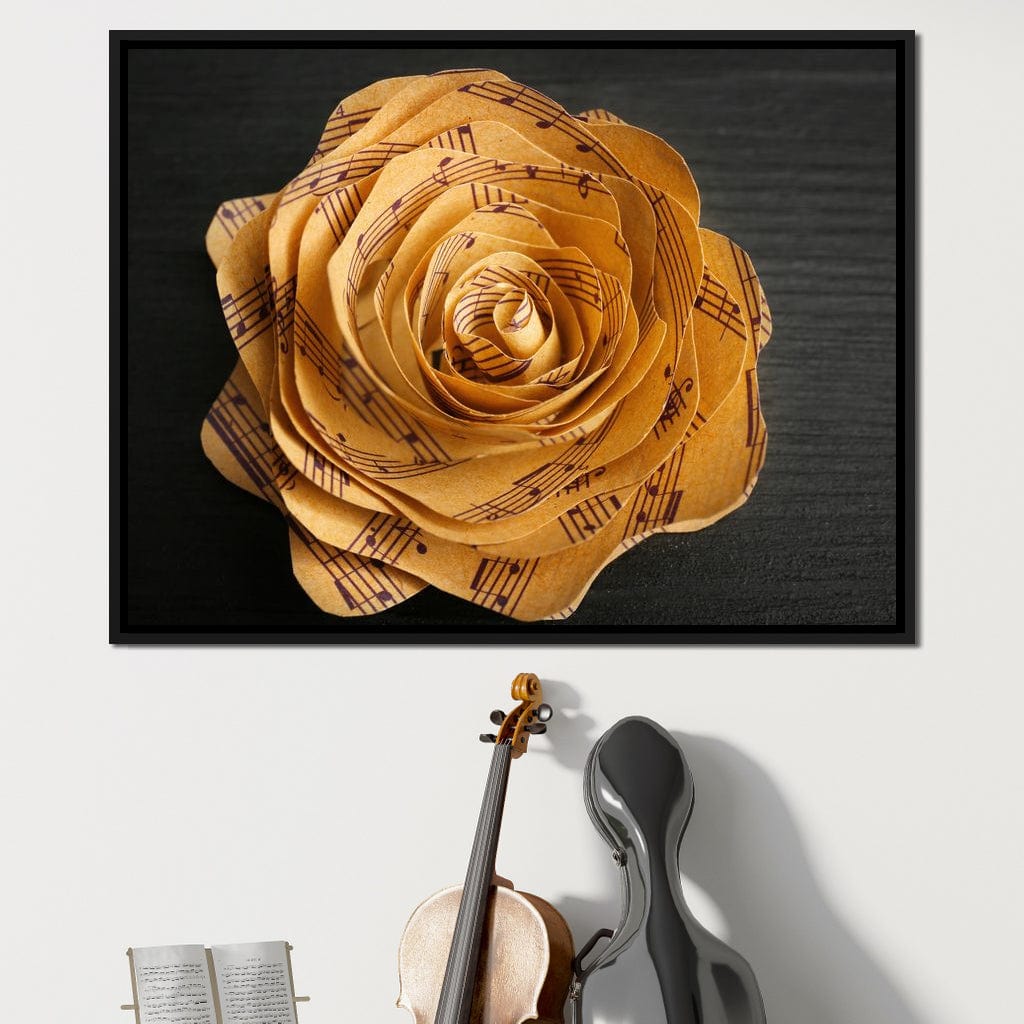 Musical Flower Canvas Wall Art