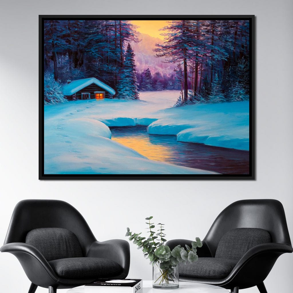 Winter Forest Home Canvas Wall Art