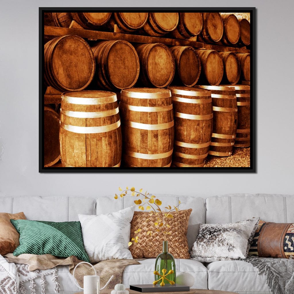 Tequila Barrels Canvas Wall Art