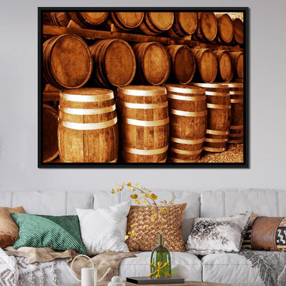 Tequila Barrels Canvas Wall Art