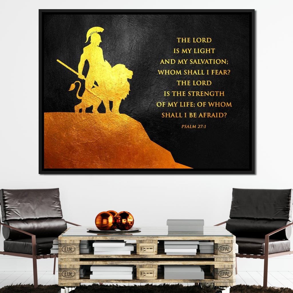 Psalm 27:1 Canvas Wall Art