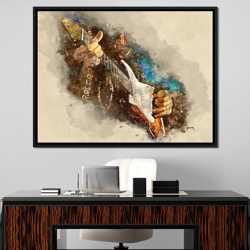 Jimmy Hendrix's Electric Guitar Canvas Wall Art