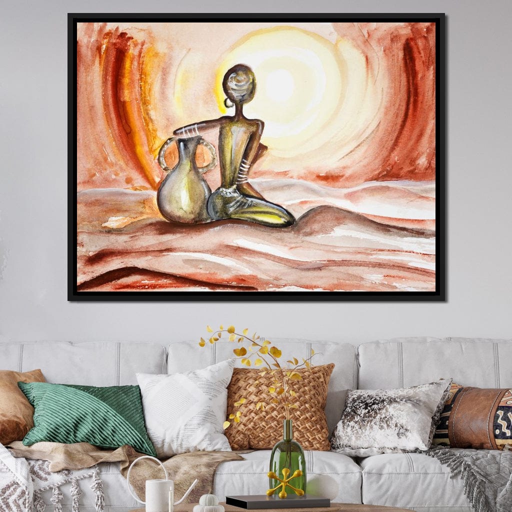 Sunset in Africa Canvas Wall Art