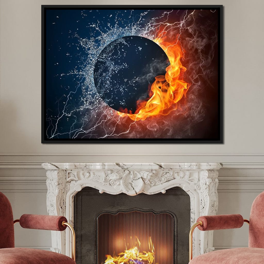 Black Hole Elements Canvas Wall Art