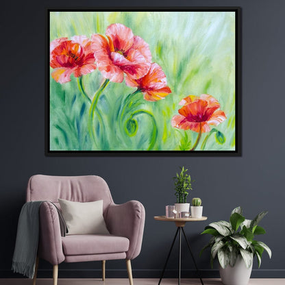 Summer Poppies Canvas Wall Art