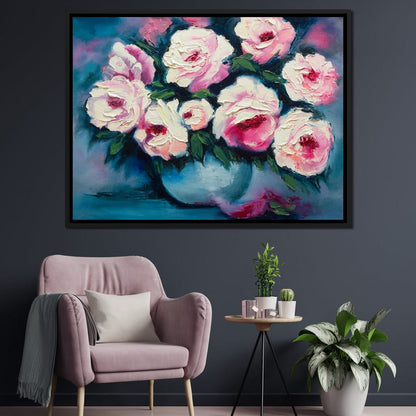 Beautiful Peonies Canvas Wall Art