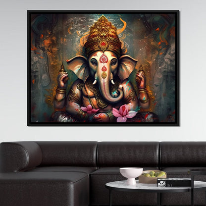 Ganesha's Wealth Canvas Wall Art