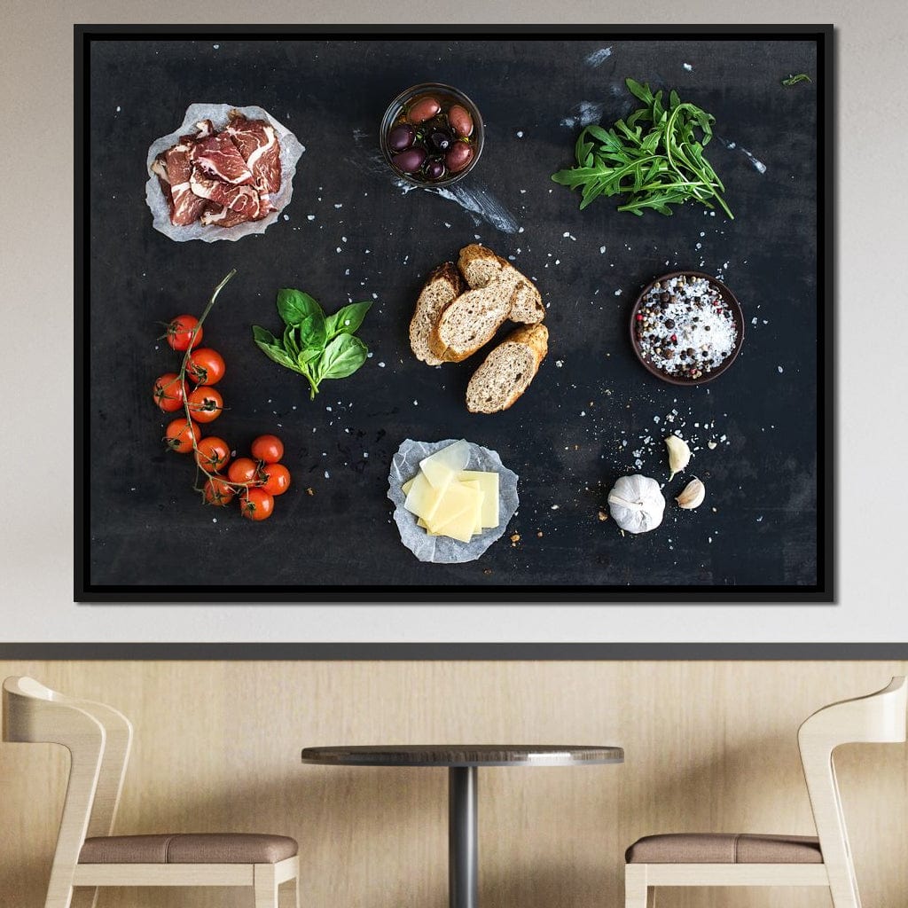 Sandwich Ingredients Canvas Wall Art