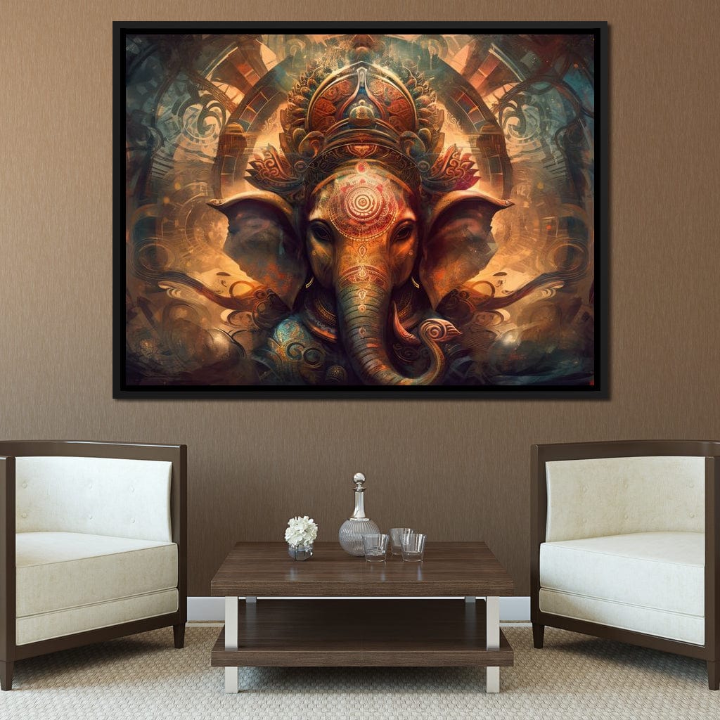 Majestic Ganesha Canvas Wall Art