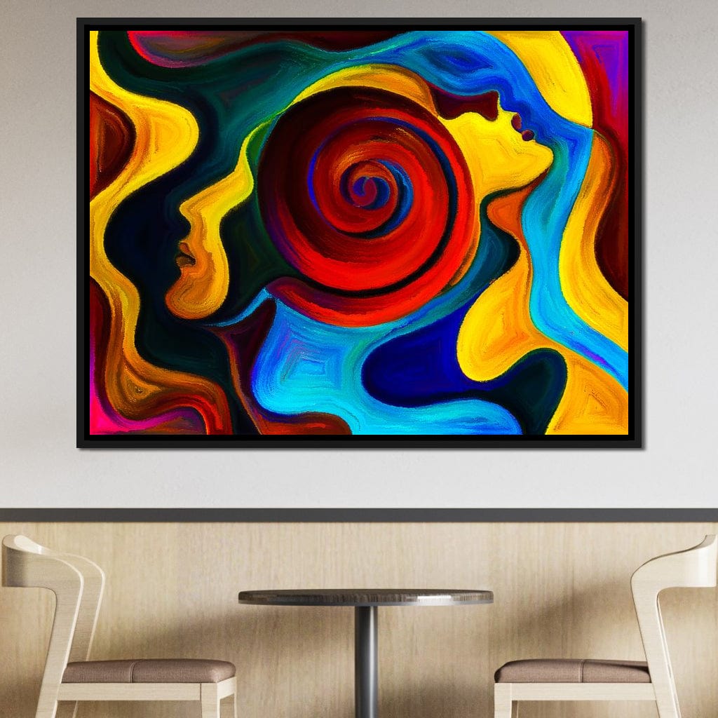 Red Swirl Canvas Wall Art