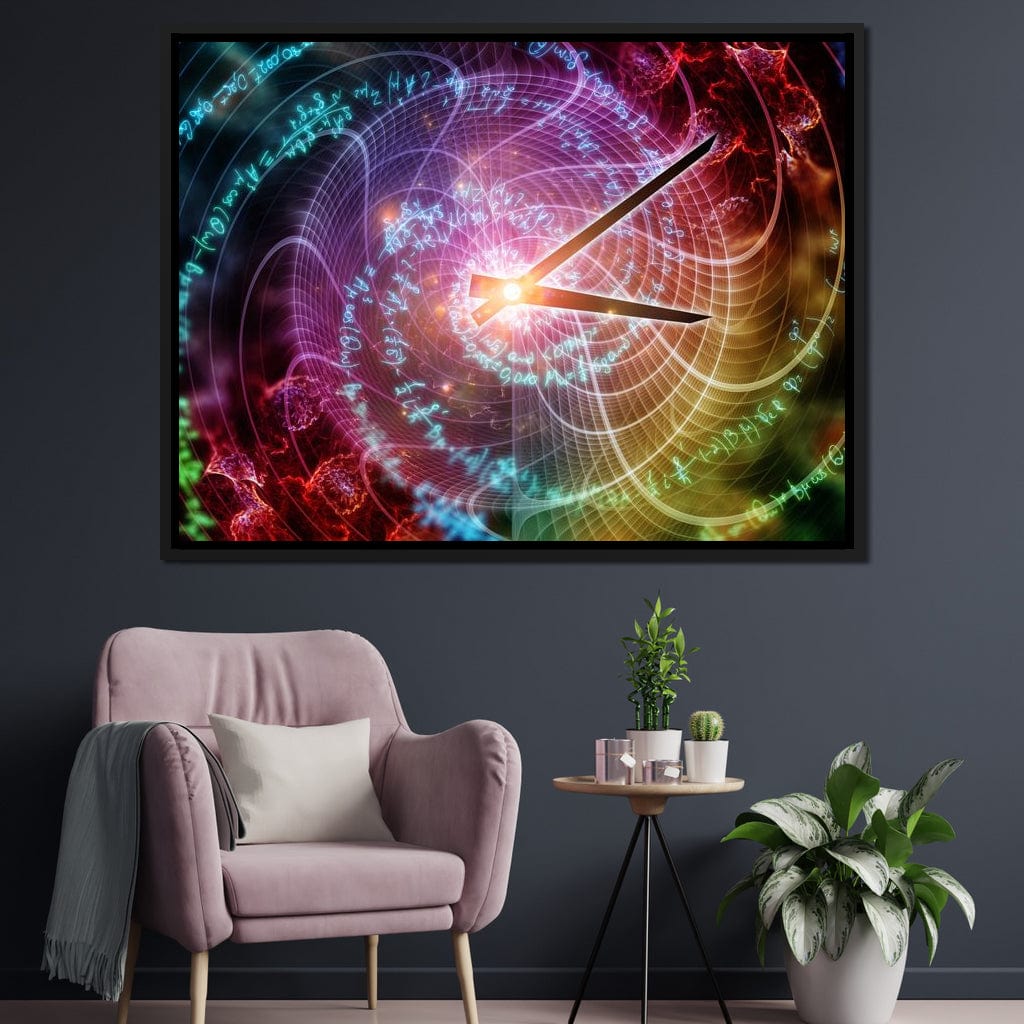 Spacetime Clock Canvas Wall Art