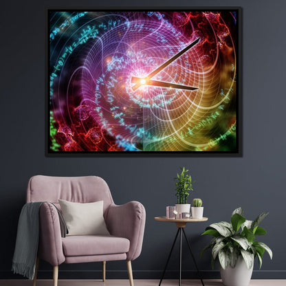 Spacetime Clock Canvas Wall Art