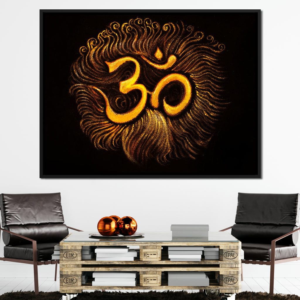Golden OM Canvas Wall Art