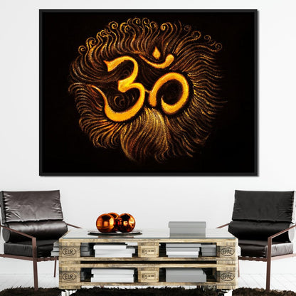 Golden OM Canvas Wall Art