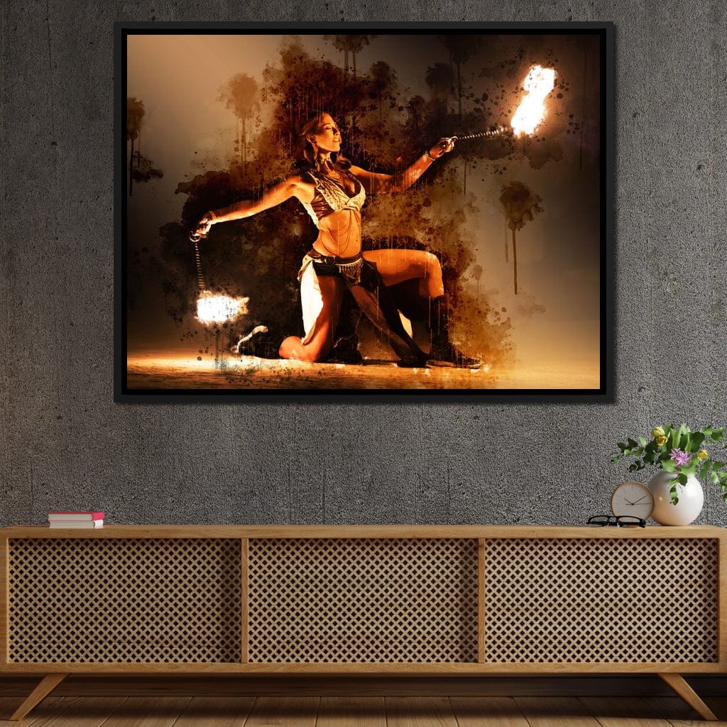 Flaming Nights Canvas Wall Art