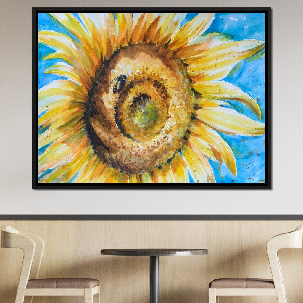 Golden Sunflower Canvas Wall Art