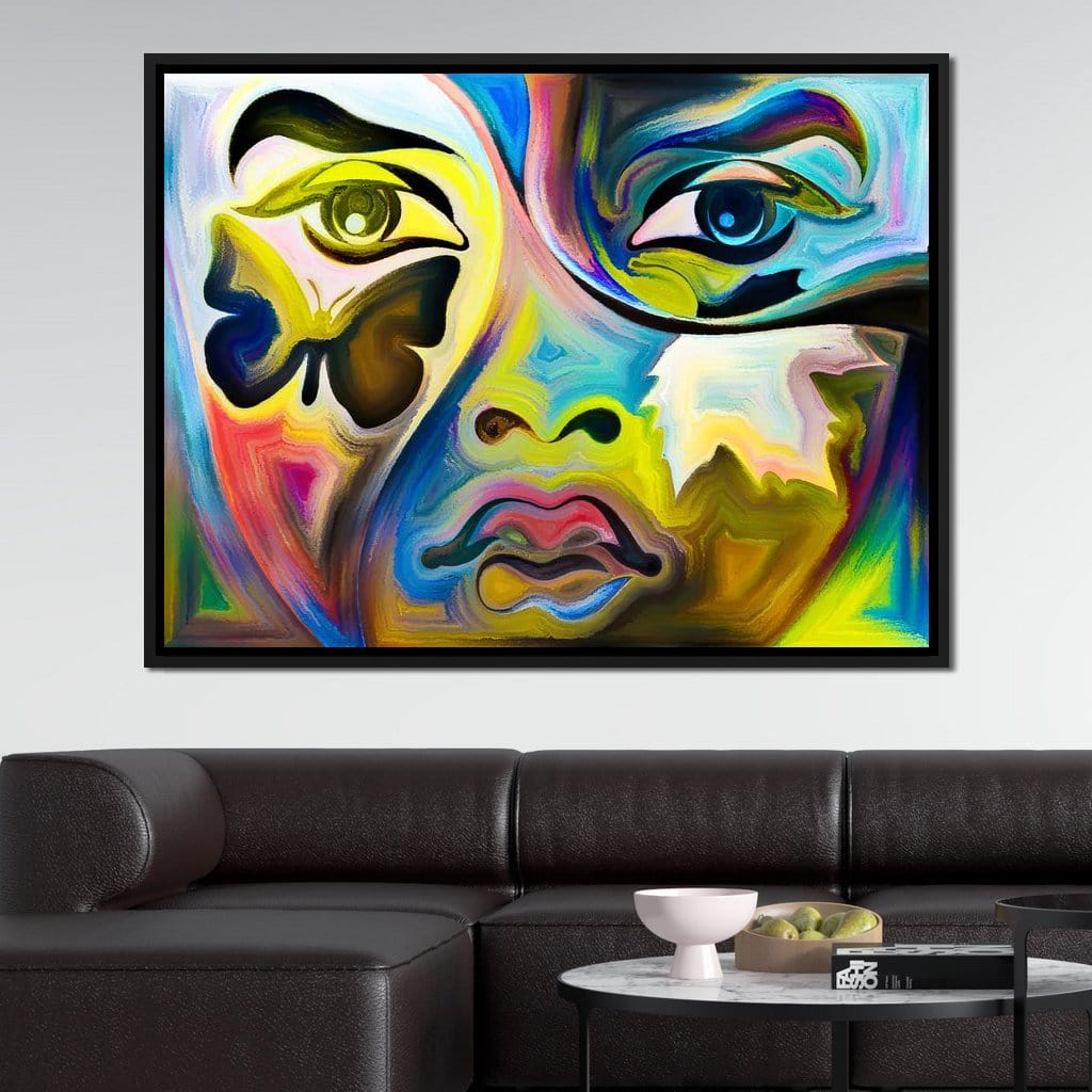 Multicolored Artistic Abstraction Canvas Wall Art