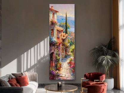 Italian Landscape Canvas - Scenic Lake Como Wall Art | Framed & Ready to Hang