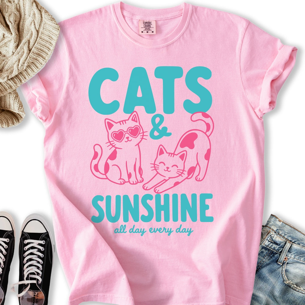 Cats and Sunshine Relaxed Tee