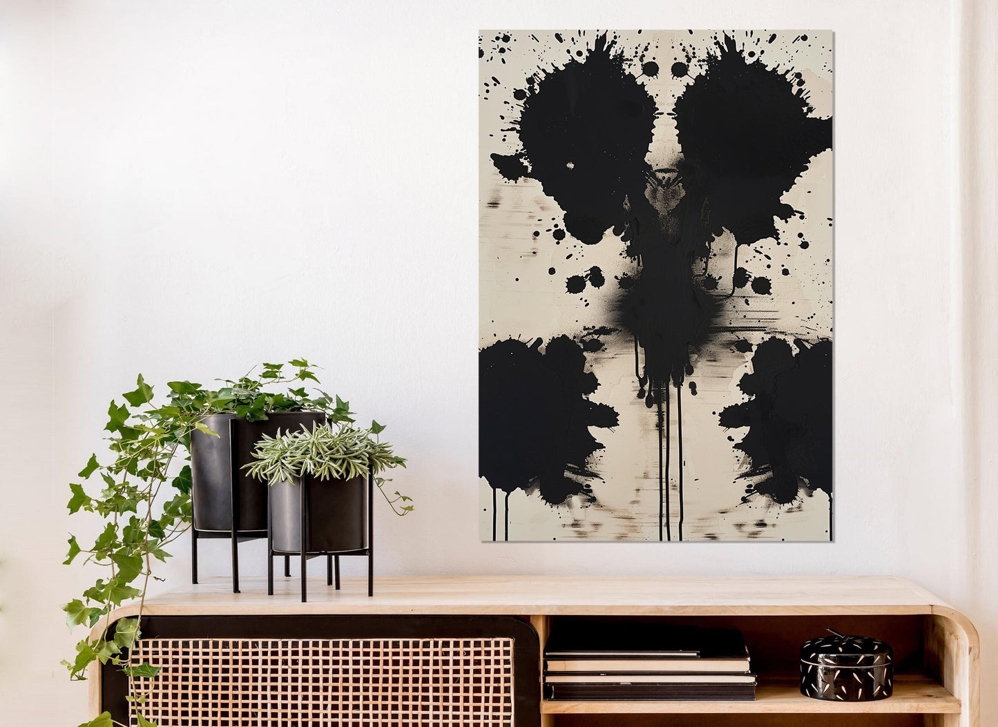 Abstract Psychological Painting - Framed Canvas Print | Psychologist Office Decor