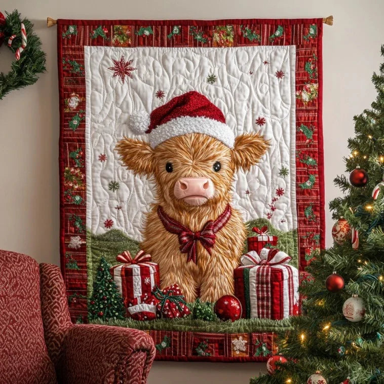 Baby Highland Cow Quilt Blanket