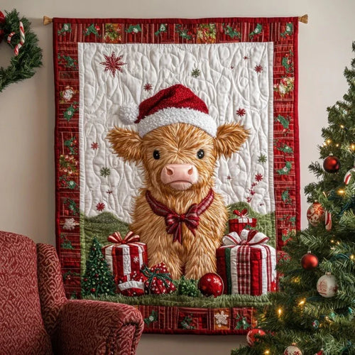 Baby Highland Cow Quilt Blanket