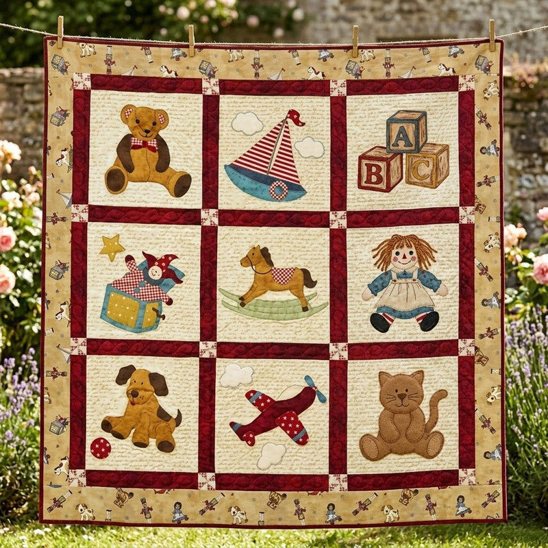 Baby Toys Friend Quilt Blanket - Quilted Blanket by Wild and Way