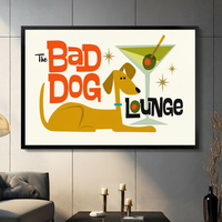 Bad Dog Lounge Retro Canvas Wall Art