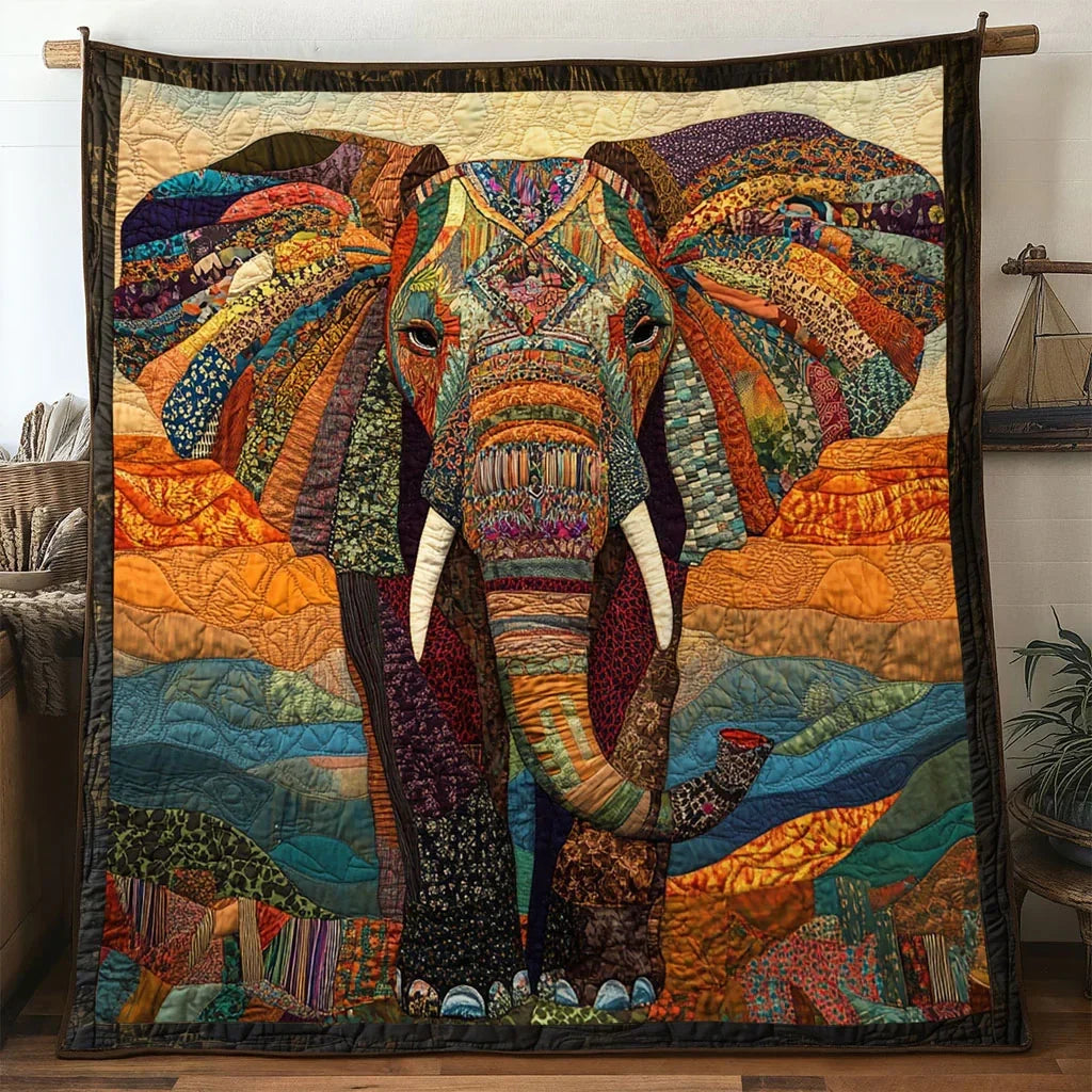 Balance Elephant Quilt Blanket