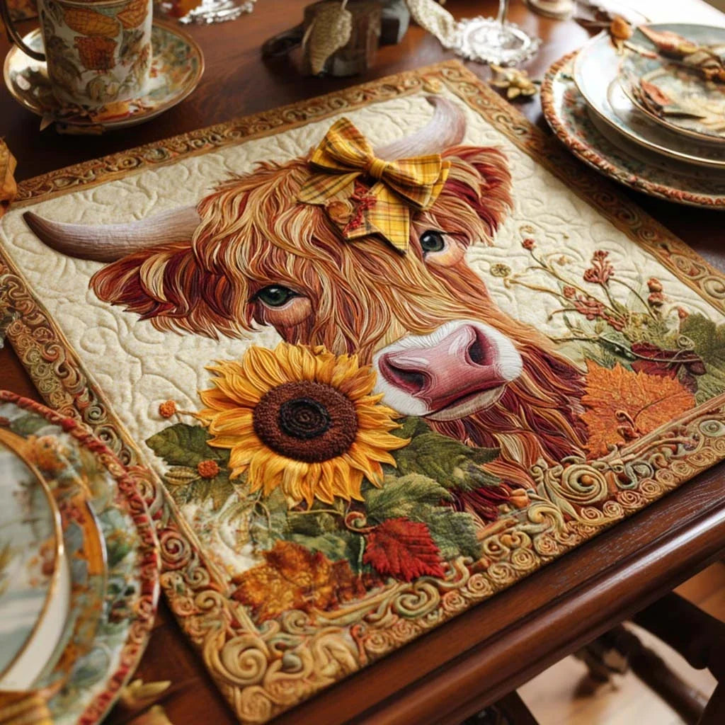 Barnyard Fluff Quilted Table Topper