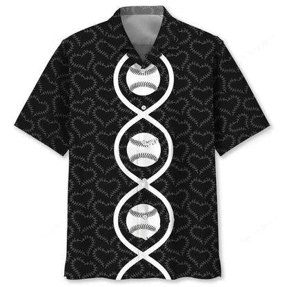 Baseball Dna Hawaiian Shirt - S - hawaiian shirt