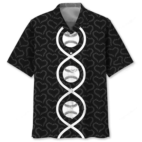 Baseball Dna Hawaiian Shirt - S - hawaiian shirt