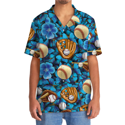Baseball Gloves Hawaiian Shirt - L - hawaiian shirt