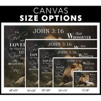 john 3 16 wall art for god so loved the world john 3 16 kjv canvas print (Landscape)
