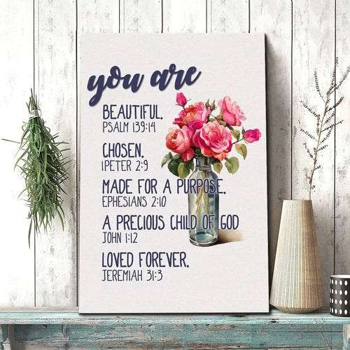 you are who god says you are bible verses christian wall art canvas