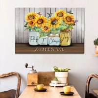 today i choose joy james 1 2 wall art canvas sunflower vase hummingbird (Landscape)