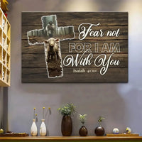 fear not for i am with you jesus and lost sheep wall art canvas (Landscape)