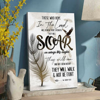 soar on wings like eagles isaiah 40 31 christian wall art canvas (Landscape)