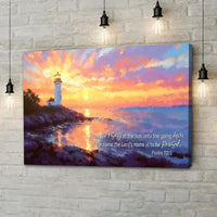 psalm 113 3 from the rising of the sun wall art canvas (Landscape)