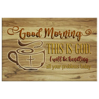 good morning this is god rustic christian wall art canvas print (Landscape)