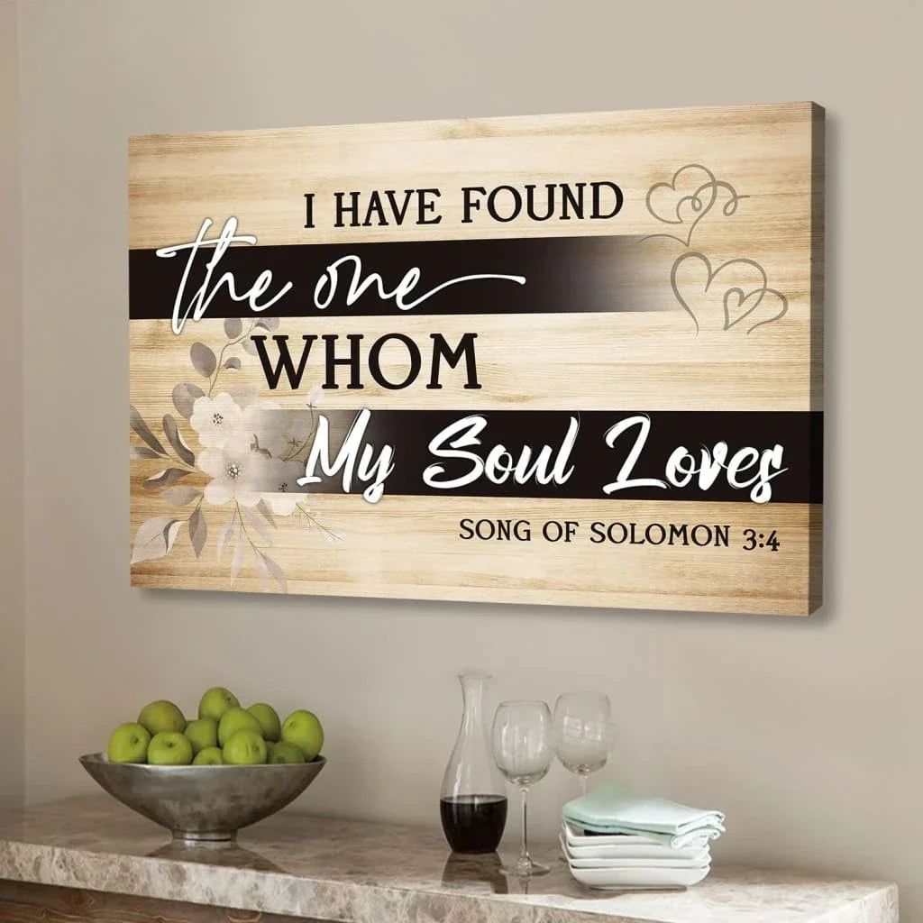 rustic i have found the one whom my soul loves christian canvas wall art (Landscape) (view 2)