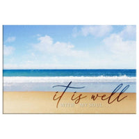 it is well with my soul canvas beach coastal christian wall art decor (Landscape)
