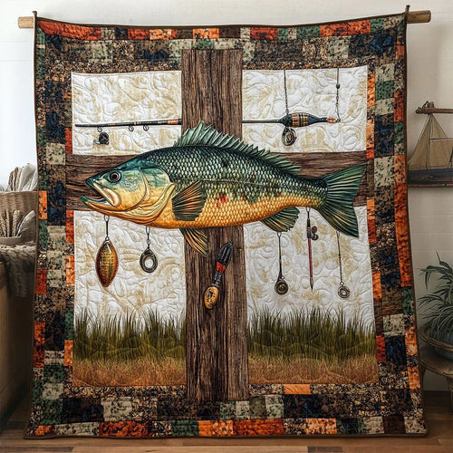 Bass Fish Moss Craft Quilt Blanket