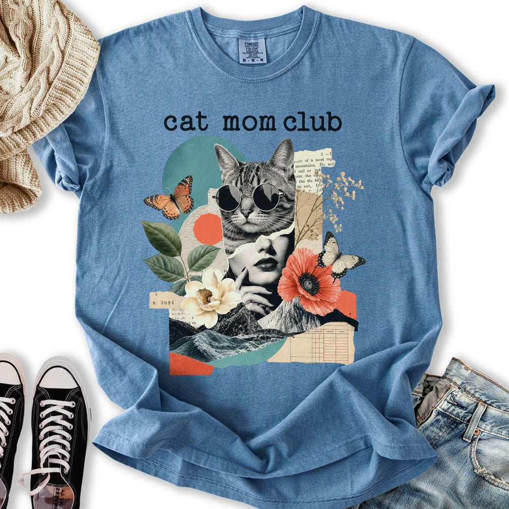 Cat Mom Club Collage Relaxed Tee