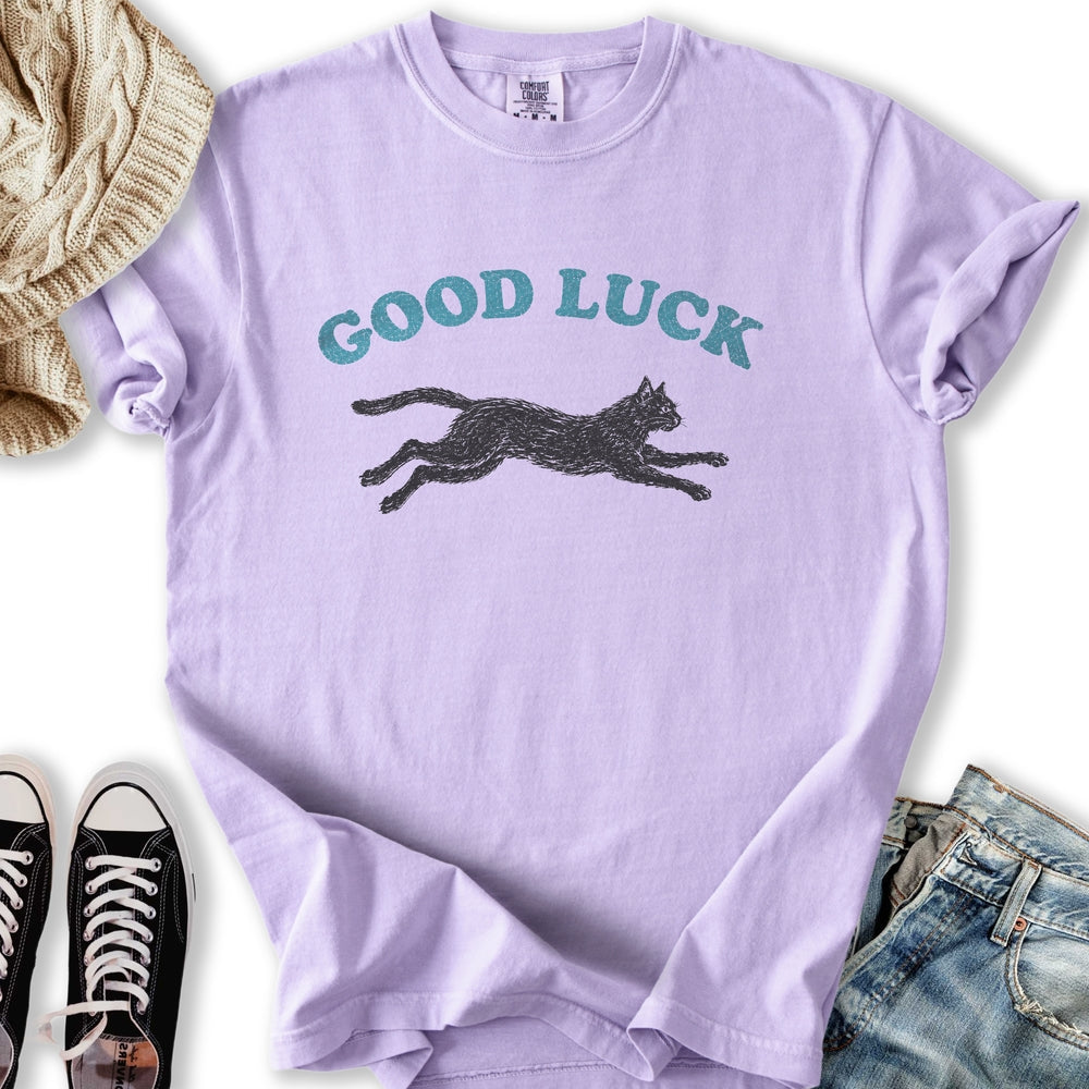Good Luck Black Cat Relaxed Tee