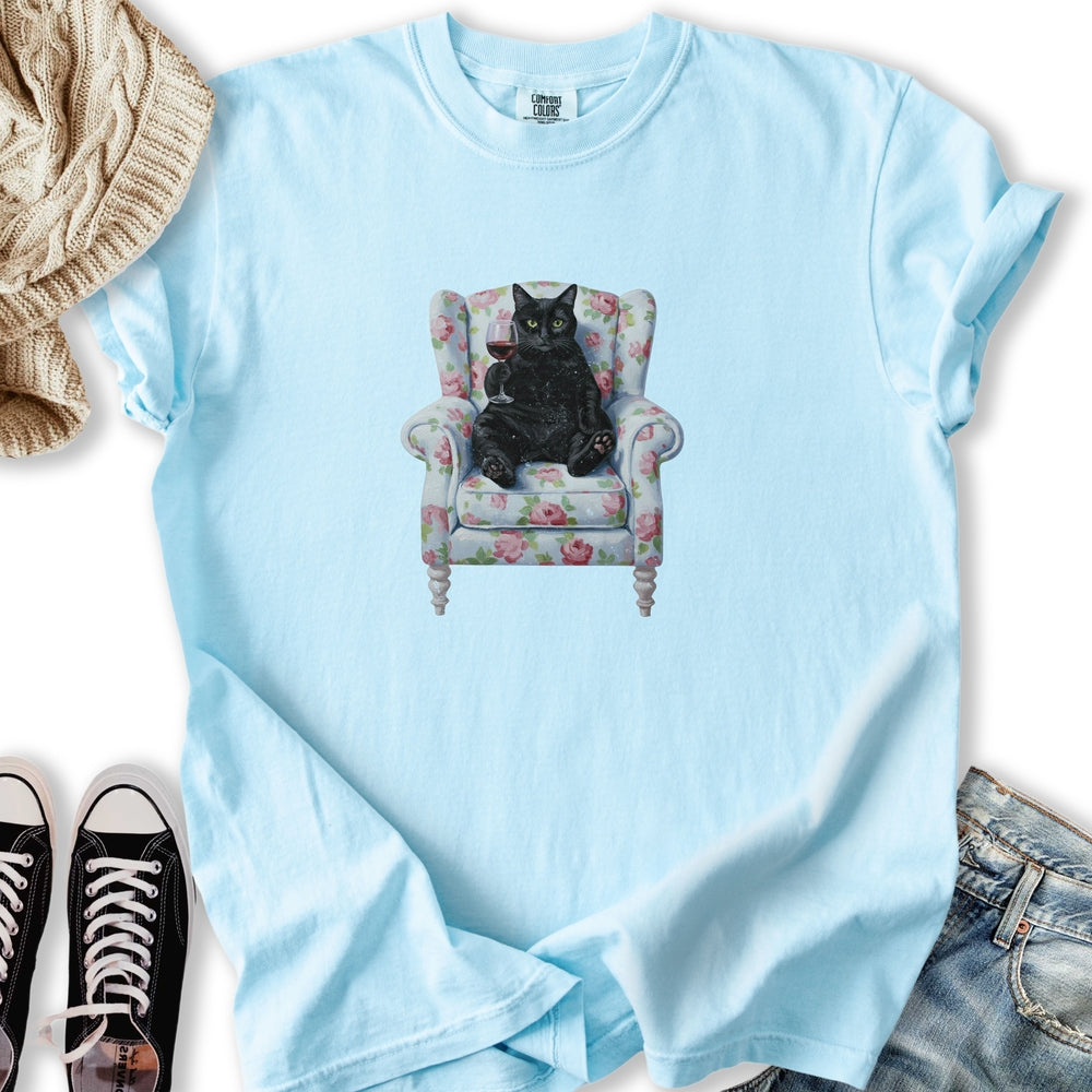 Black Cat Chair Relaxed Tee